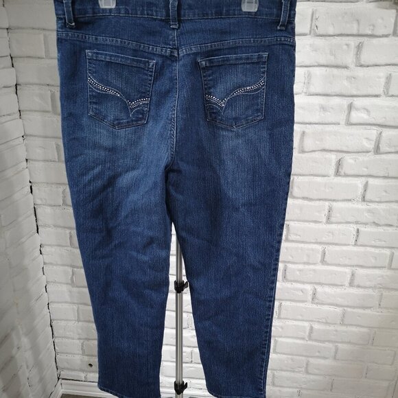 Gloria Vanderbilt Amanda Ladies Size 16 Short Medium Wash Zipper & Button Jeans - Picture 2 of 13